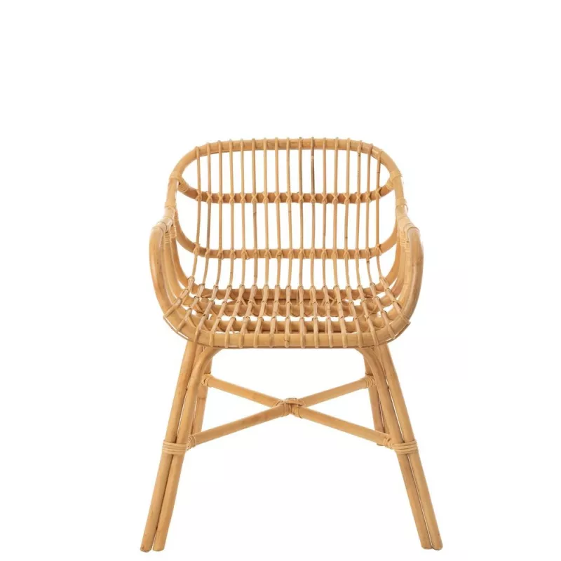 Chaise accoudoirs en rotin MITO (57x60 cm) (Naturel)