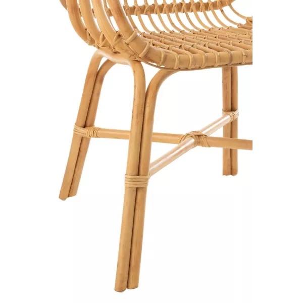 Chaise accoudoirs en rotin MITO (57x60 cm) (Naturel)