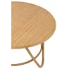 Table basse en bois et rotin MIZO (80x80 cm) (Naturel)