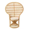 Fauteuil en rotin avec coussin VALOU (Naturel)