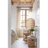 Fauteuil en rotin avec coussin VALOU (Naturel)