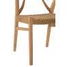 Chaise avec accoudoirs en bois et corde PALIN (Naturel)