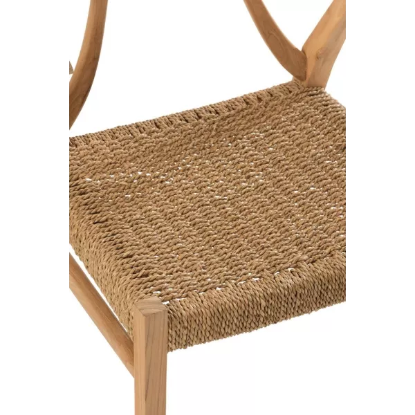 Chaise avec accoudoirs en bois et corde PALIN (Naturel)