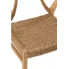 Chaise avec accoudoirs en bois et corde PALIN (Naturel)