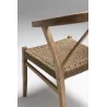 Chaise avec accoudoirs en bois et corde PALIN (Naturel)