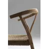 Chaise avec accoudoirs en bois et corde PALIN (Naturel)