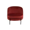 Fauteuil lounge en tissu et métal MIRPON (Rouge, noir)