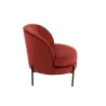 Fauteuil lounge en tissu et métal MIRPON (Rouge, noir)