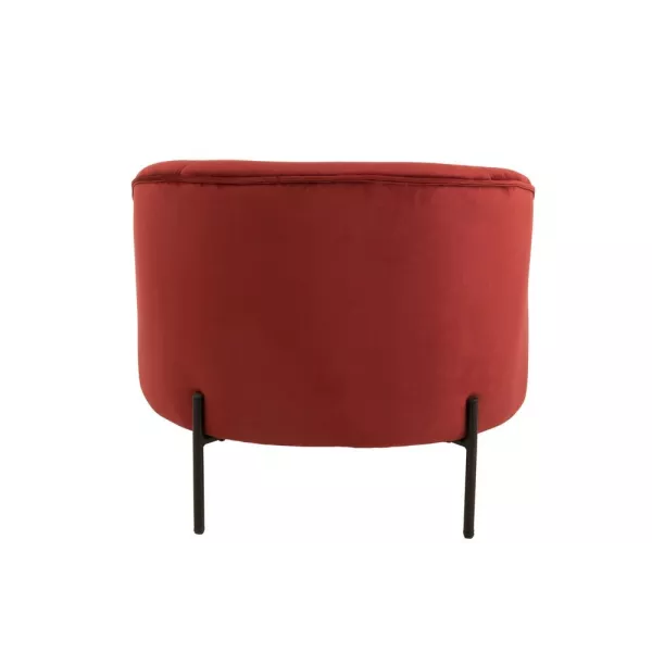 Fauteuil lounge en tissu et métal MIRPON (Rouge, noir)