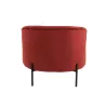 Fauteuil lounge en tissu et métal MIRPON (Rouge, noir)