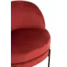 Fauteuil lounge en tissu et métal MIRPON (Rouge, noir)