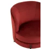 Fauteuil lounge en tissu et métal MIRPON (Rouge, noir)