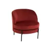 Fauteuil lounge en tissu et métal MIRPON (Rouge, noir)