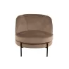 Fauteuil lounge en tissu et métal MIRPON (Marron, noir)