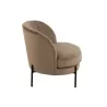 Fauteuil lounge en tissu et métal MIRPON (Marron, noir)