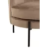 Fauteuil lounge en tissu et métal MIRPON (Marron, noir)