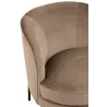 Fauteuil lounge en tissu et métal MIRPON (Marron, noir)