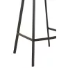 Tabouret de bar en tissu et métal NORTY (Beige, noir)