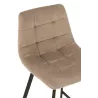 Tabouret de bar en tissu et métal NORTY (Beige, noir)