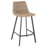 Tabouret de bar en tissu et métal NORTY (Beige, noir)