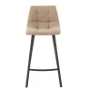 Tabouret de bar en tissu et métal NIFON (Beige, noir)