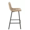 Tabouret de bar en tissu et métal NIFON (Beige, noir)