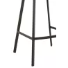 Tabouret de bar en tissu et métal NIFON (Beige, noir)