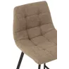 Tabouret de bar en tissu et métal NIFON (Beige, noir)