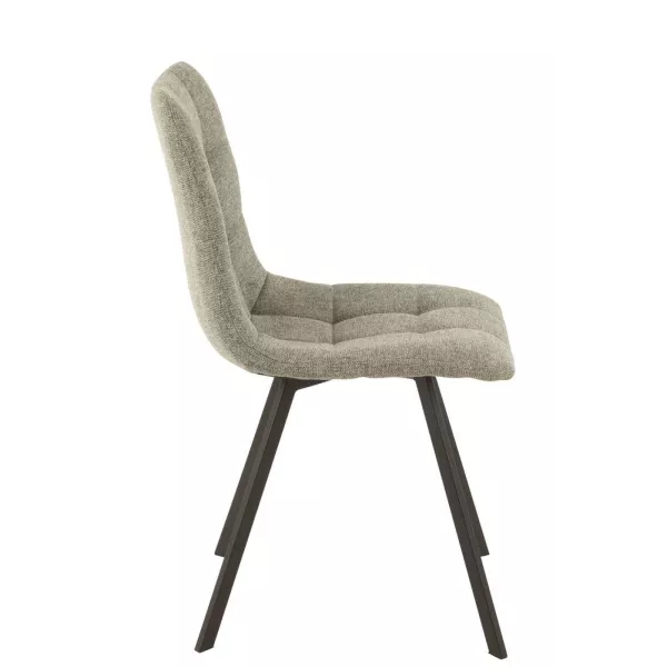 Chaise en tissu et métal BIBON (Gris, noir)