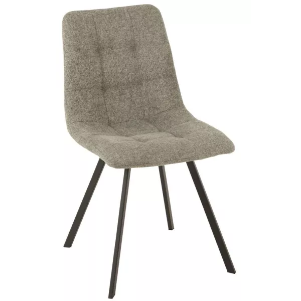 Chaise en tissu et métal BIBON (Gris, noir)