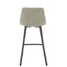 Tabouret de bar en tissu et métal NIFON (Gris, noir)