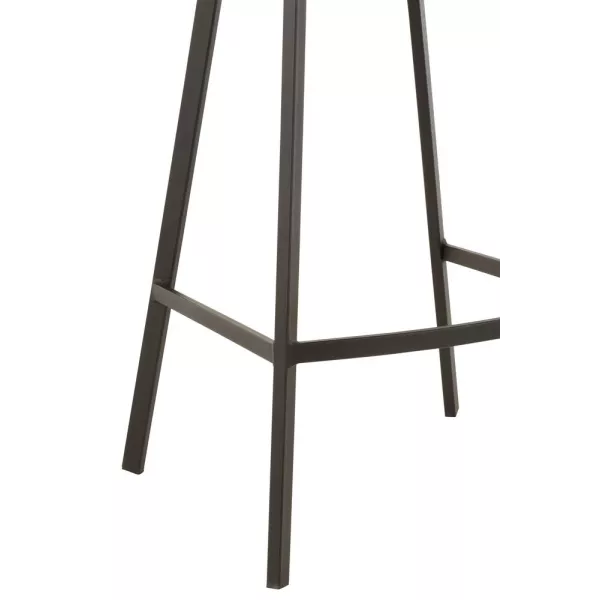 Tabouret de bar en tissu et métal NIFON (Gris, noir)