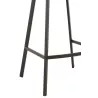 Tabouret de bar en tissu et métal NIFON (Gris, noir)