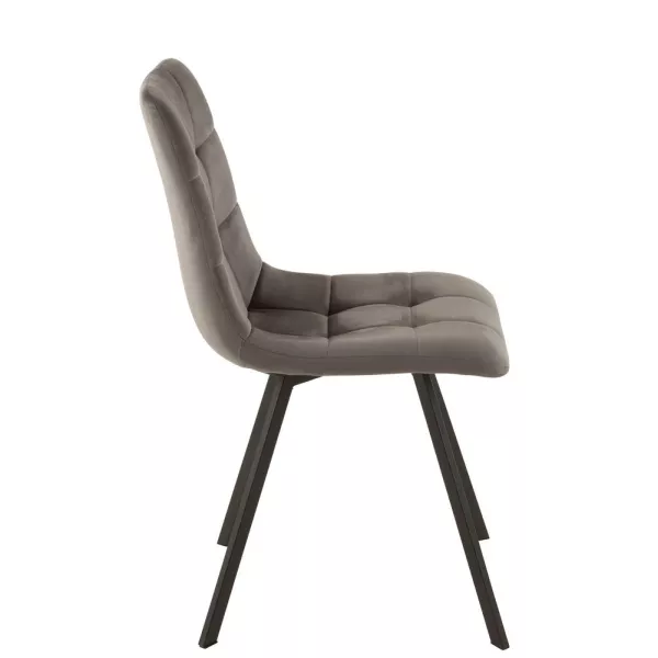 Chaise en tissu et métal NORTY (Gris, noir)