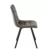 Chaise en tissu et métal NORTY (Gris, noir)