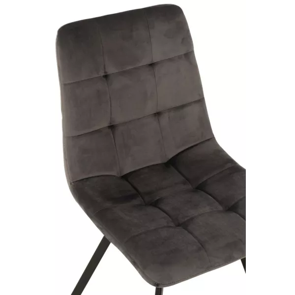 Chaise en tissu et métal NORTY (Gris, noir)