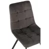 Chaise en tissu et métal NORTY (Gris, noir)