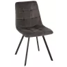 Chaise en tissu et métal NORTY (Gris, noir)