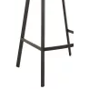 Tabouret de bar en tissu et métal NORTY (Gris, noir)