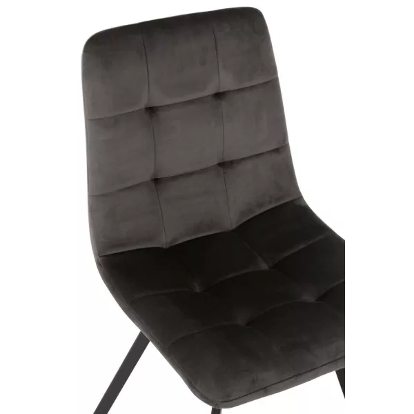 Chaise en tissu et métal NORTY (Marron, noir)