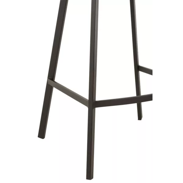 Tabouret de bar en tissu et métal NORTY (Marron, noir)