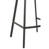 Tabouret de bar en tissu et métal NORTY (Marron, noir)