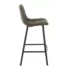 Tabouret de bar en tissu et métal NIFON (Gris, noir)