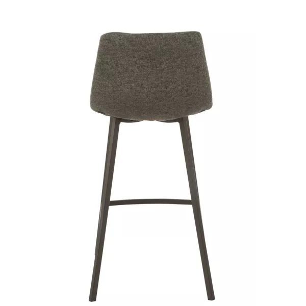 Tabouret de bar en tissu et métal NIFON (Gris, noir)