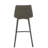 Tabouret de bar en tissu et métal NIFON (Gris, noir)