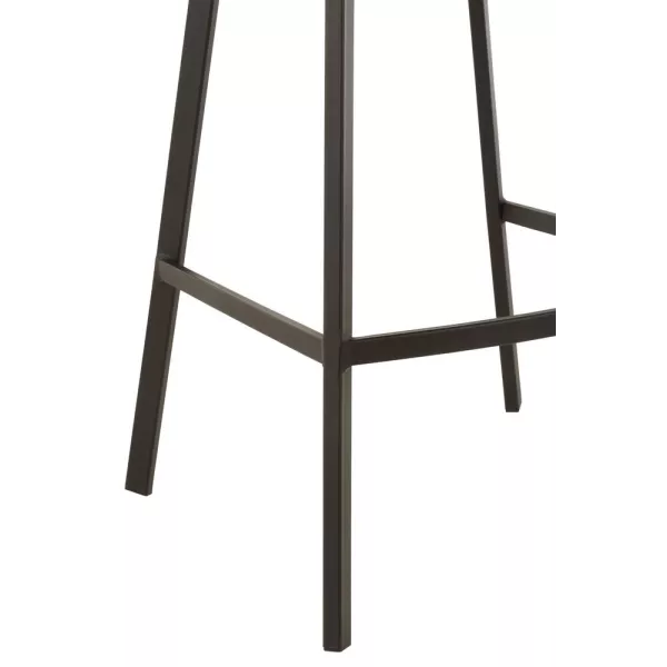 Tabouret de bar en tissu et métal NIFON (Gris, noir)