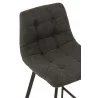 Tabouret de bar en tissu et métal NIFON (Gris, noir)