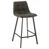 Tabouret de bar en tissu et métal NIFON (Gris, noir)