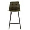 Tabouret de bar en tissu et métal NORTY (Vert, noir)