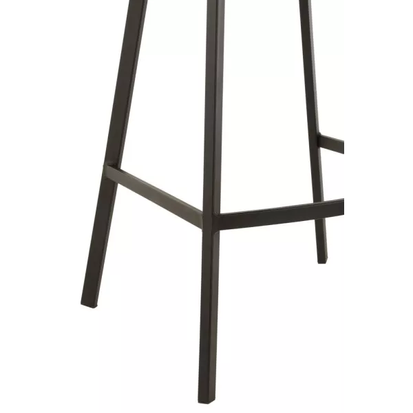 Tabouret de bar en tissu et métal NORTY (Vert, noir)